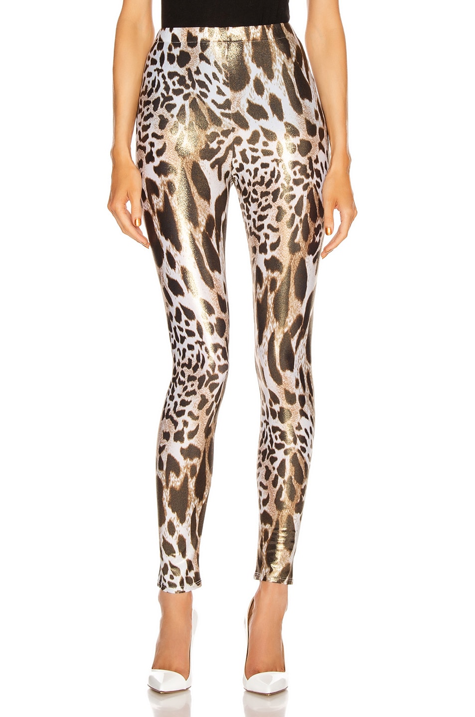 Image 1 of Alexandre Vauthier Jersey Gold Lynx Pant in Lynx