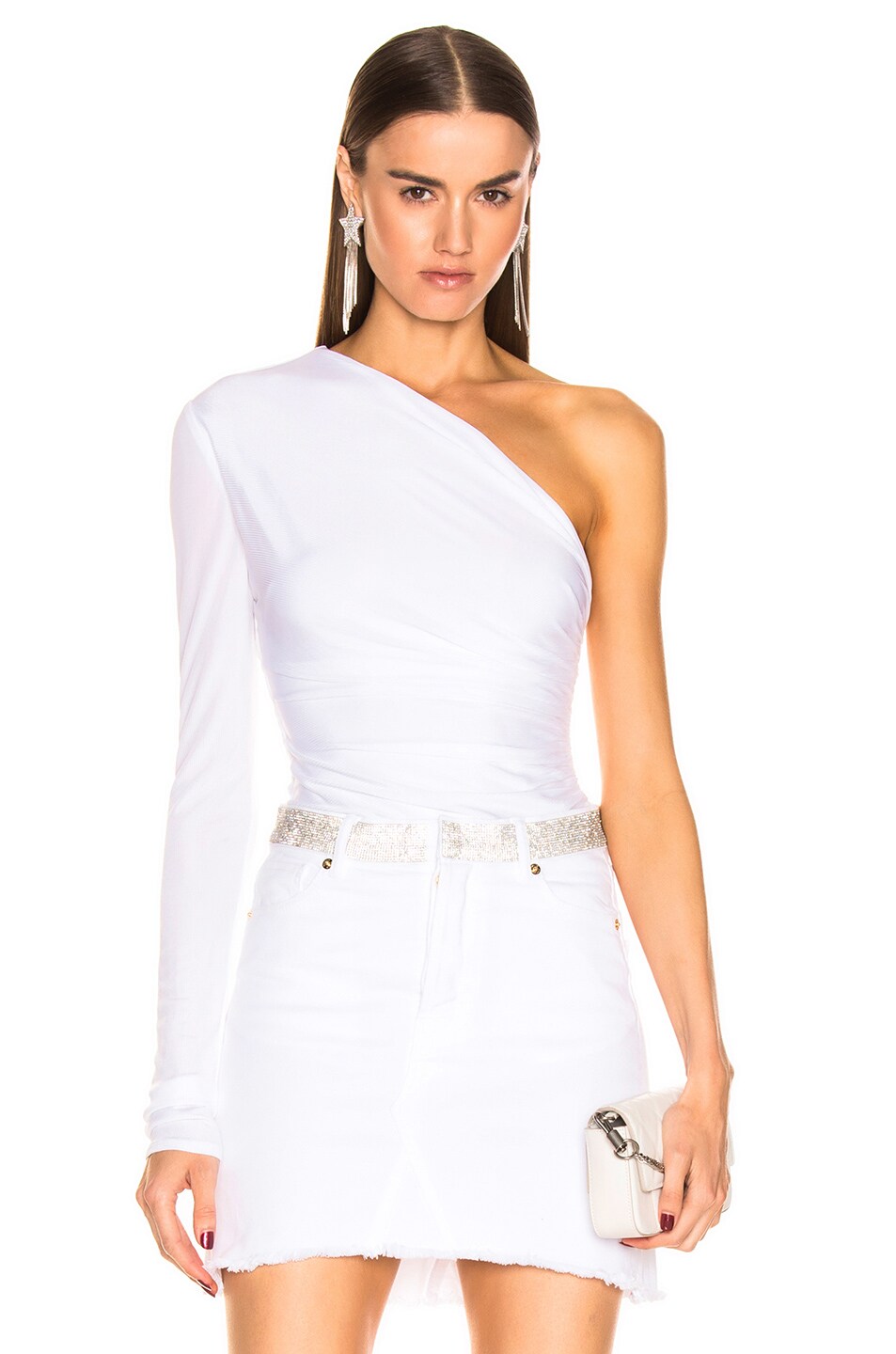 Image 1 of Alexandre Vauthier Jersey Bodysuit in White