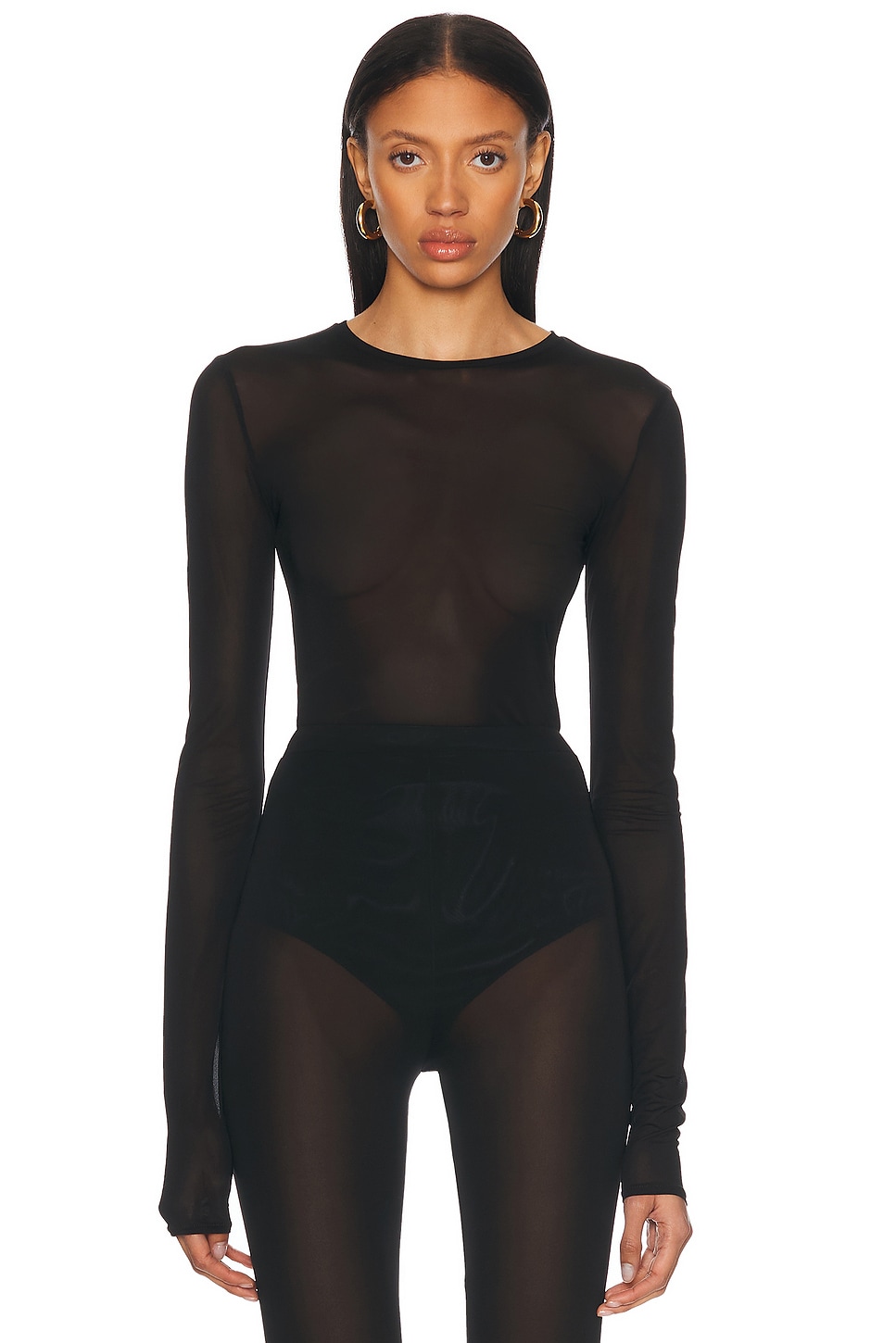 Long Sleeve Top in Black
