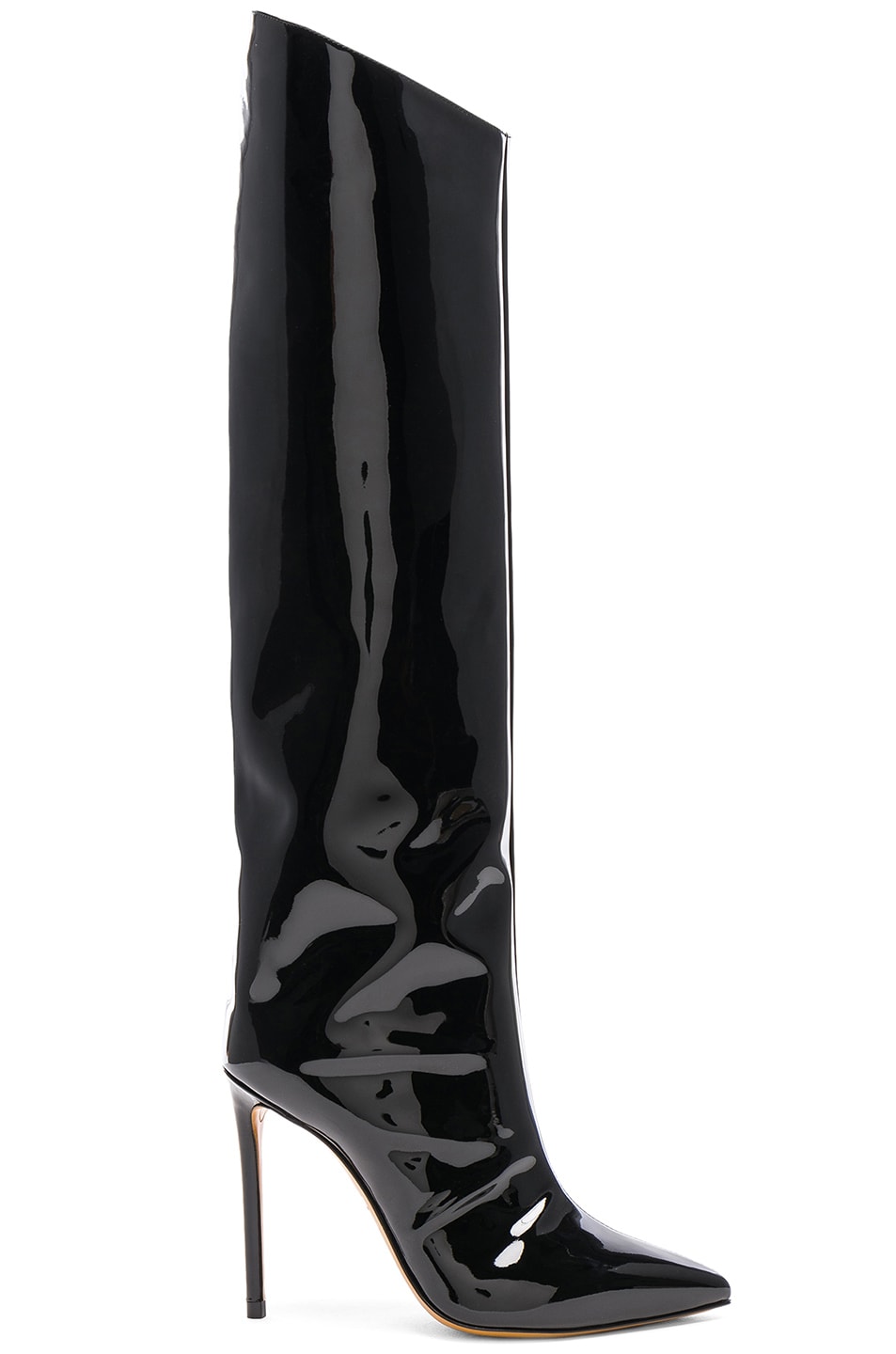 Image 1 of Alexandre Vauthier Patent Leather Alex Boots in Black Patent