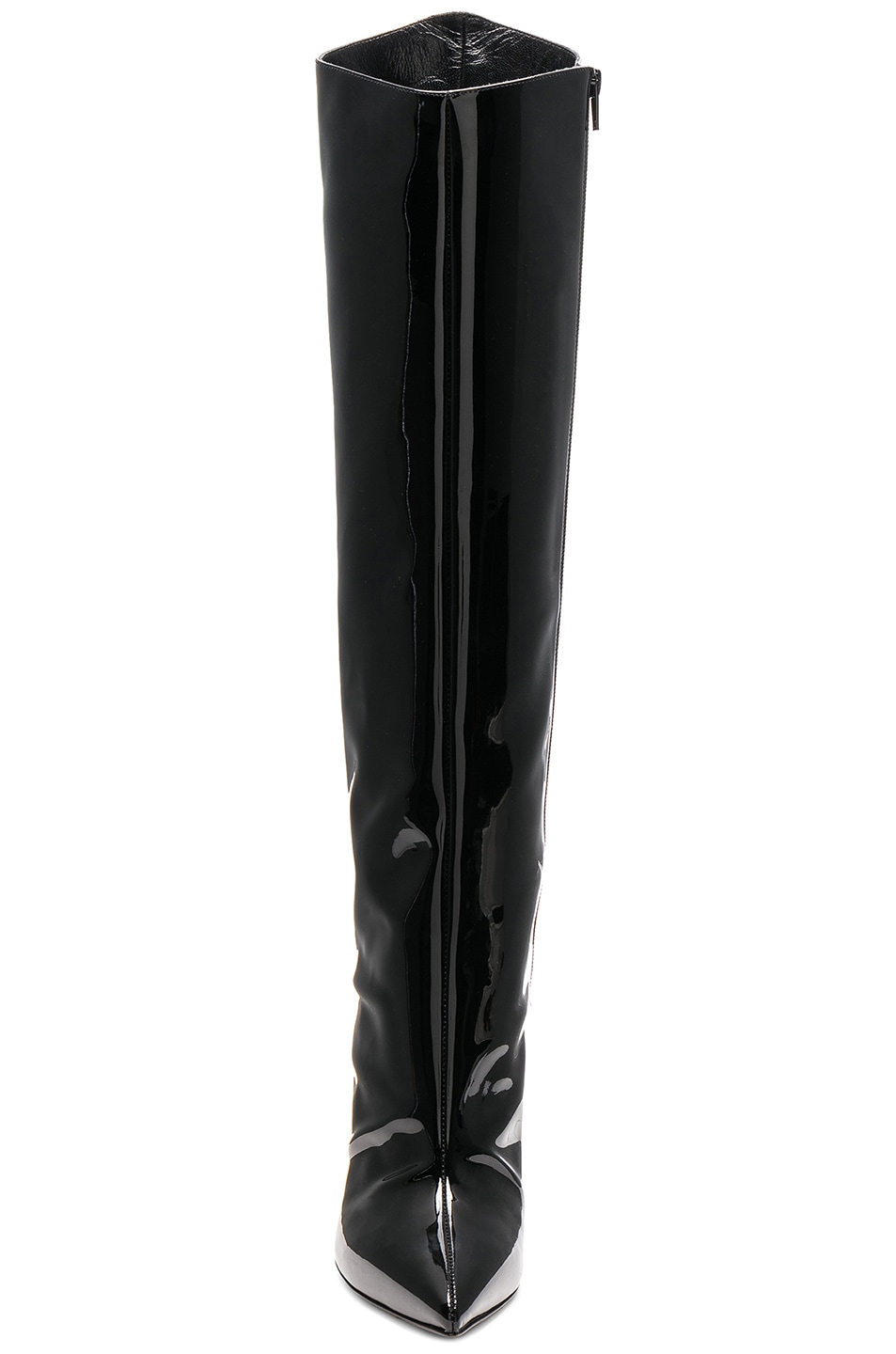 Alexandre Vauthier Patent Leather Alex Boots in Black Patent | FWRD