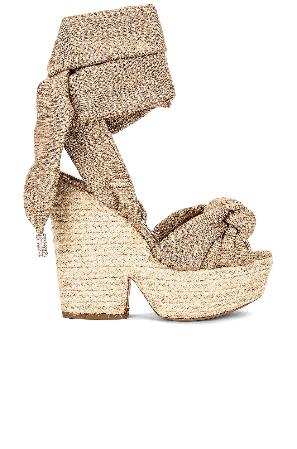 Image 1 of Alexandre Vauthier Leila Wedge in Canvas Beige