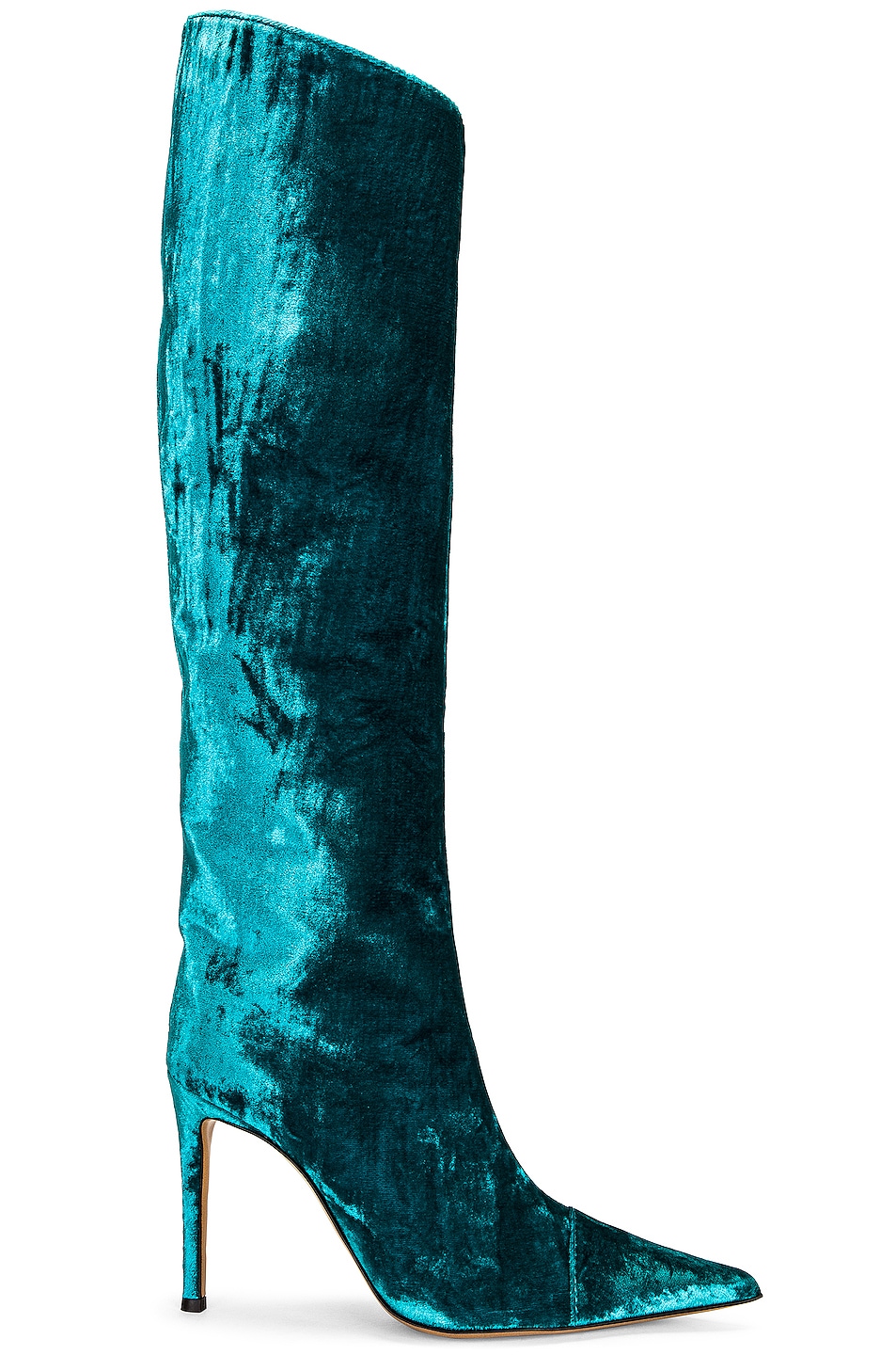 Image 1 of Alexandre Vauthier Velvet 105 Boot in Emerald