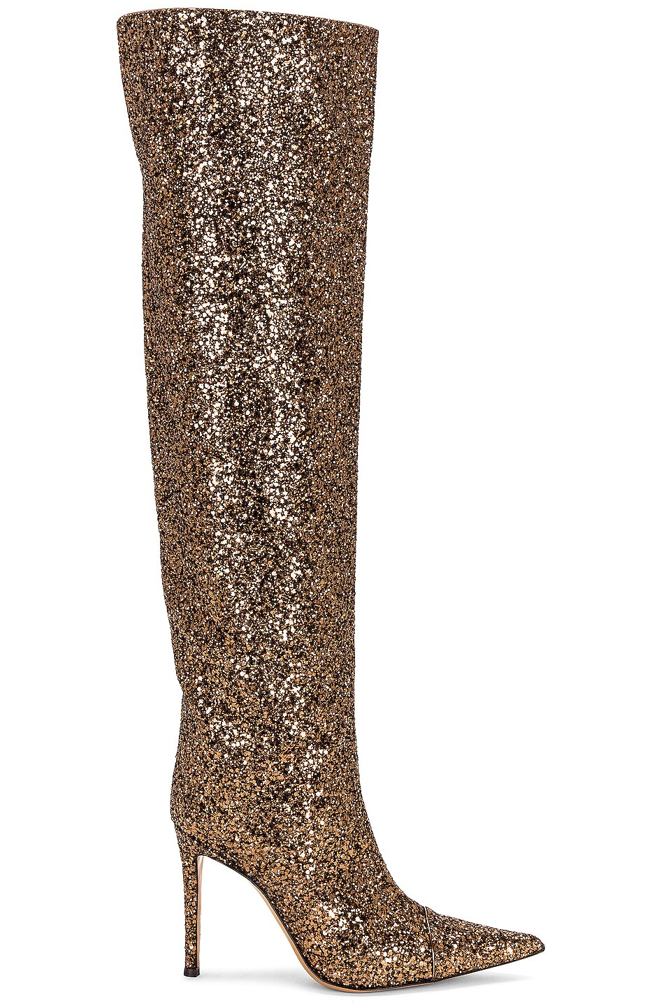 Image 1 of Alexandre Vauthier Glittered 105 Boot in Chocolate