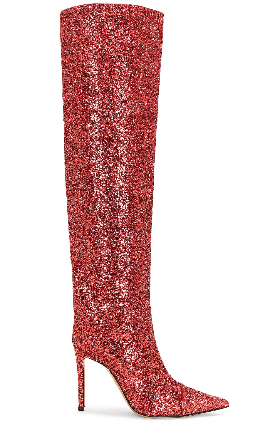 Image 1 of Alexandre Vauthier Glittered 105 Boot in Red