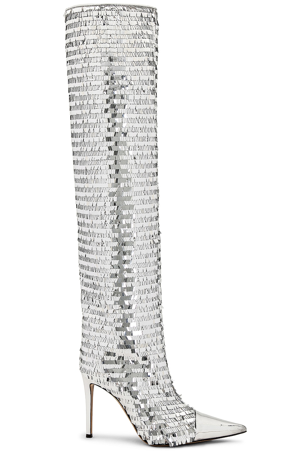 Image 1 of Alexandre Vauthier Sequined 105 Boot in Silver