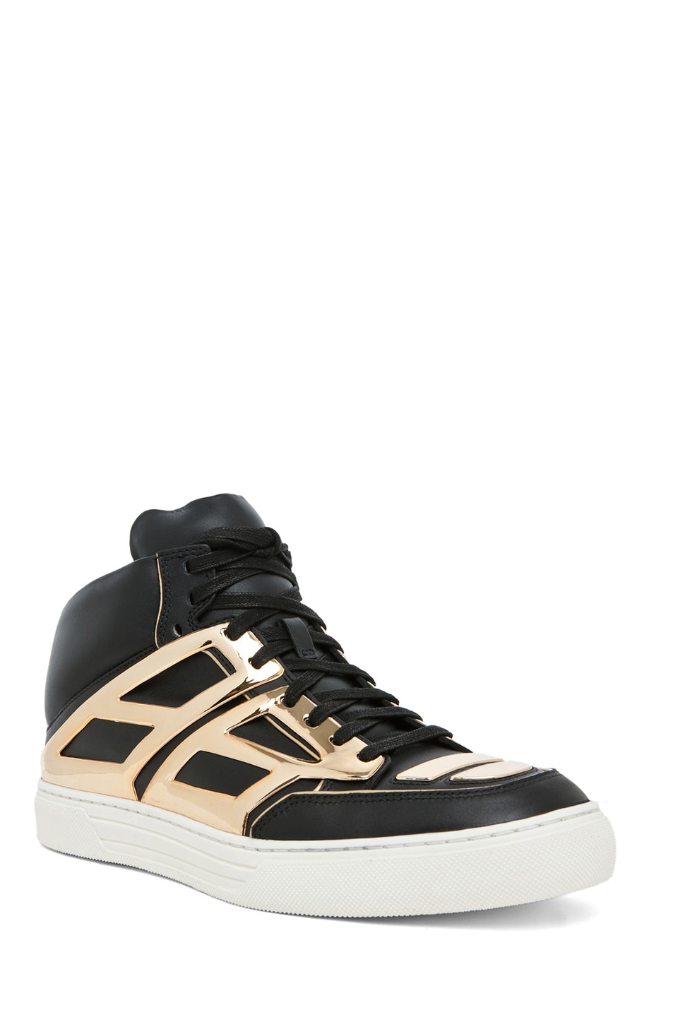 Image 1 of Alejandro Ingelmo Tron Glove Leather Mid Top in Black & Gold