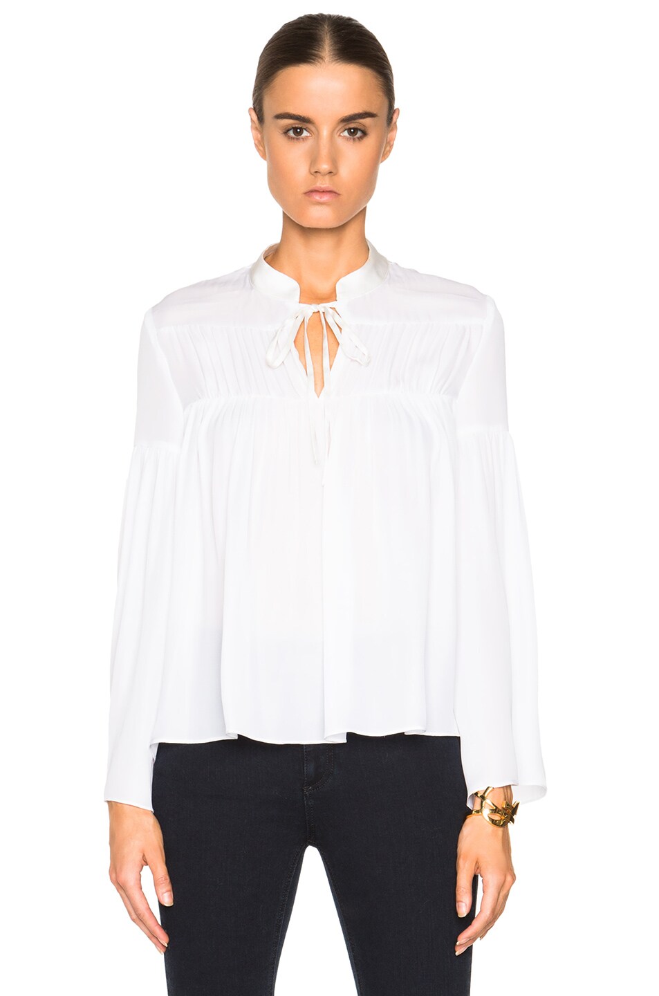 Image 1 of Alice + Olivia Cailin Top in Off White