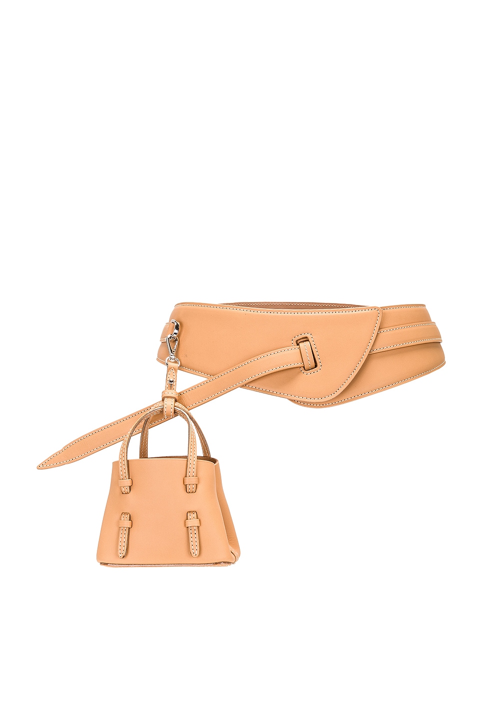 ALAÏA Mini Mina Belt in Neutral