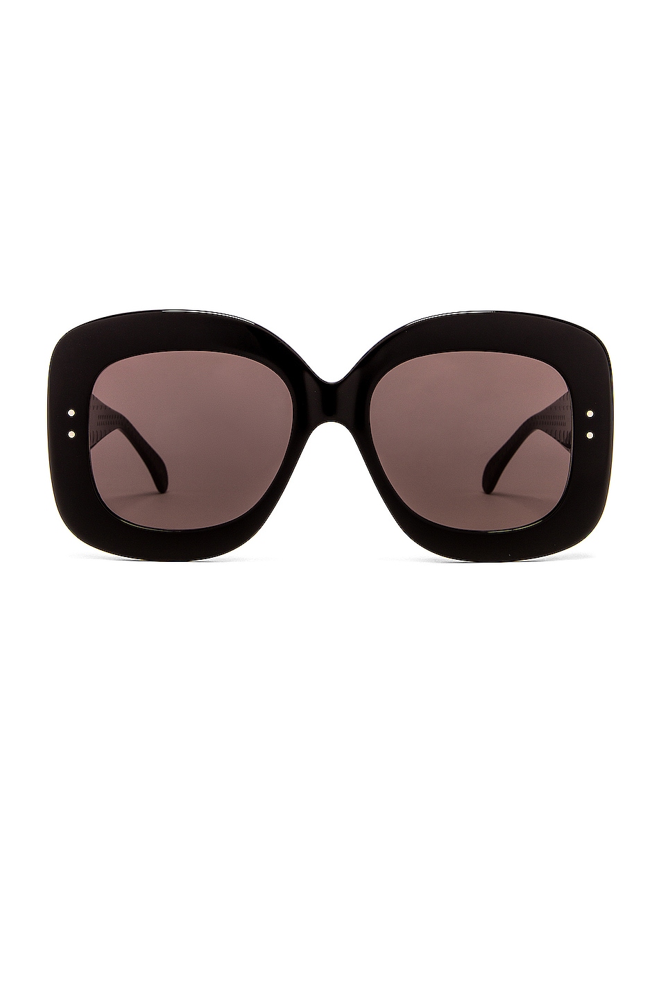 Image 1 of ALAÏA Acetate Soft Square Sunglasses in Shiny Black