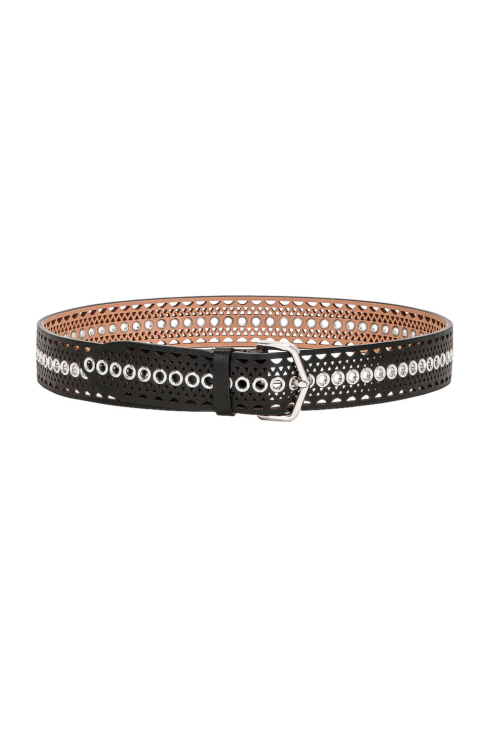 ALAÏA Vienne Leather Belt in Black