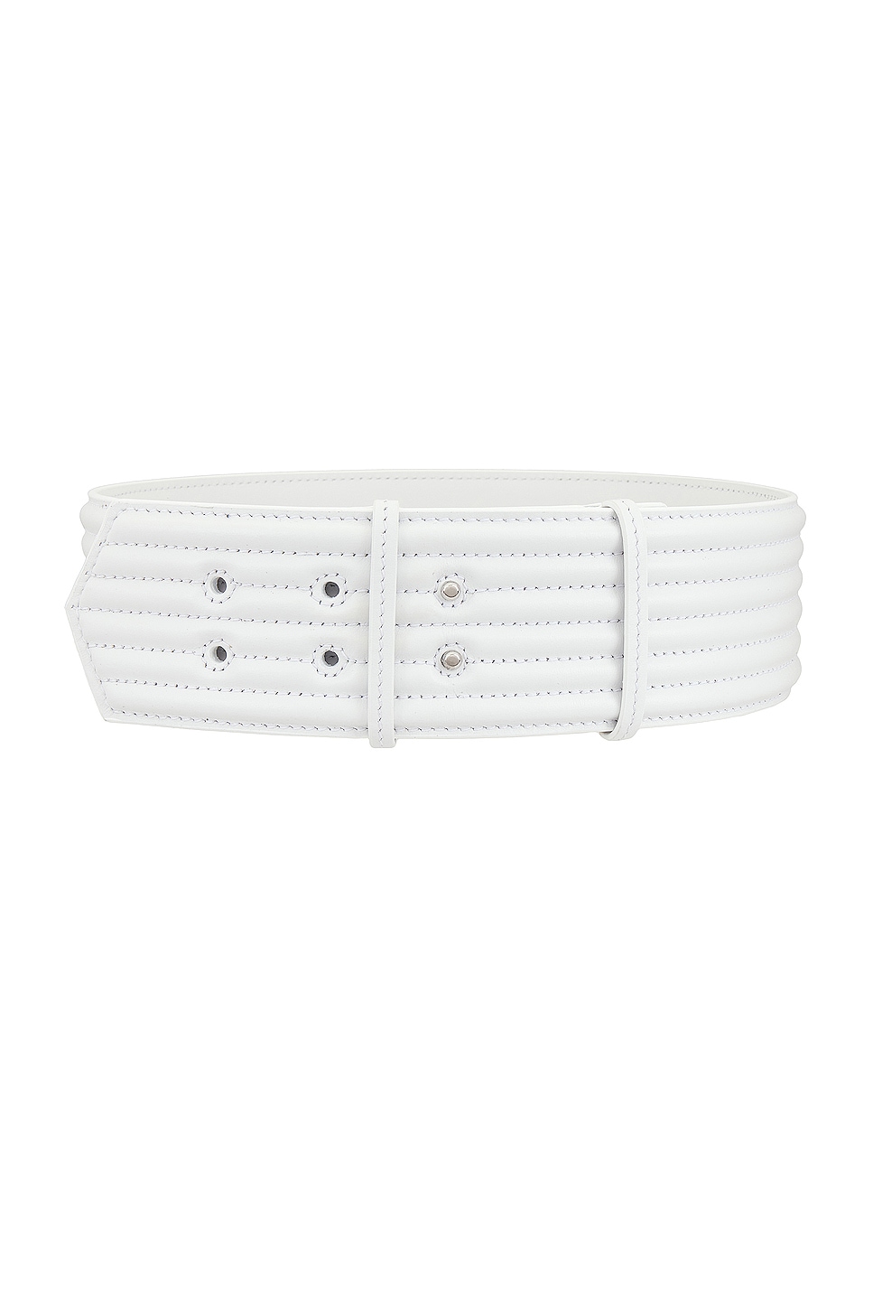 ALAÏA Padded Belt in White