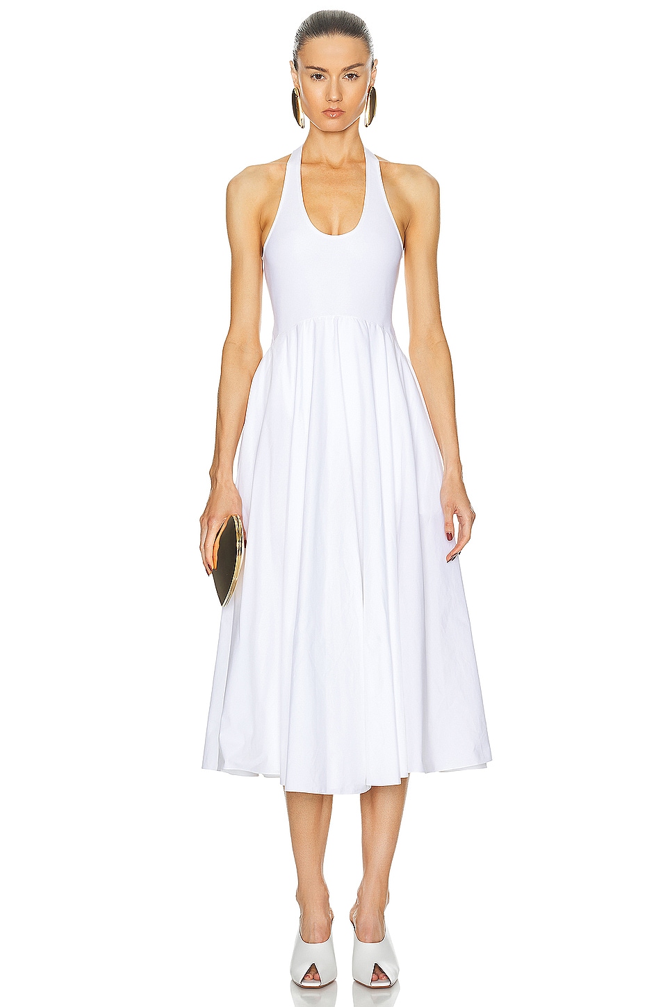 Image 1 of ALAÏA Tank Dress in Blanc