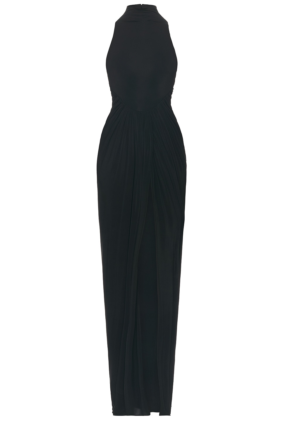 Draped High Neck Maxi Dress