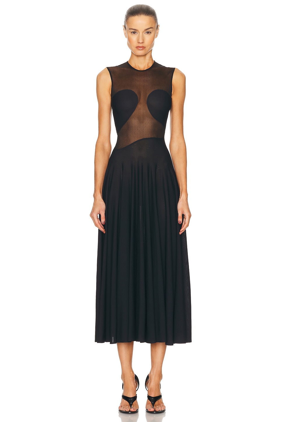 ALAÏA Molded Dress in Black