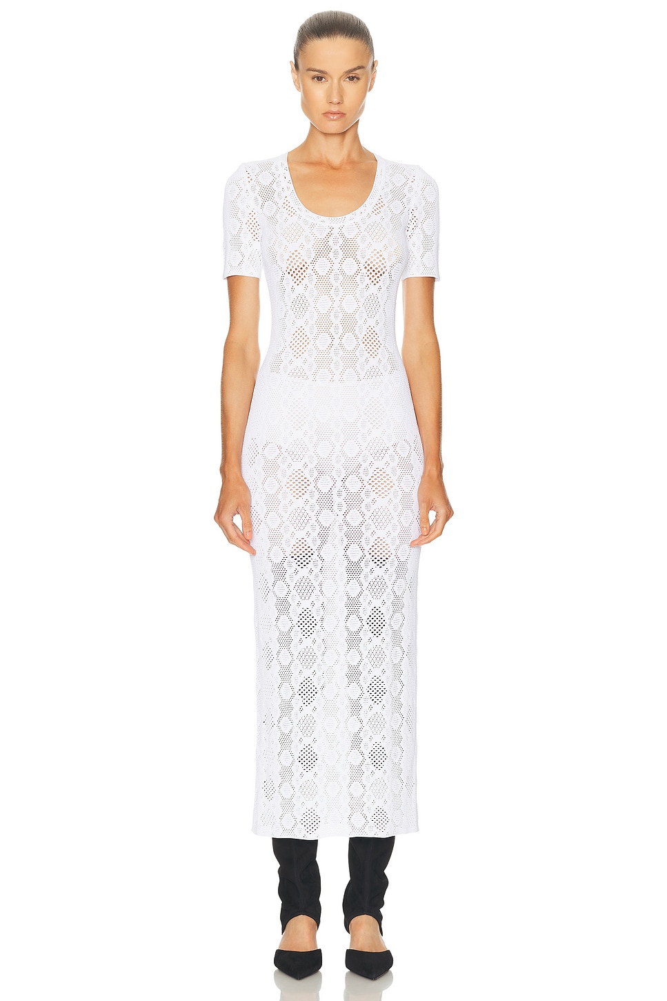 Image 1 of ALAÏA ALAΪA Tube Dress in Blanc