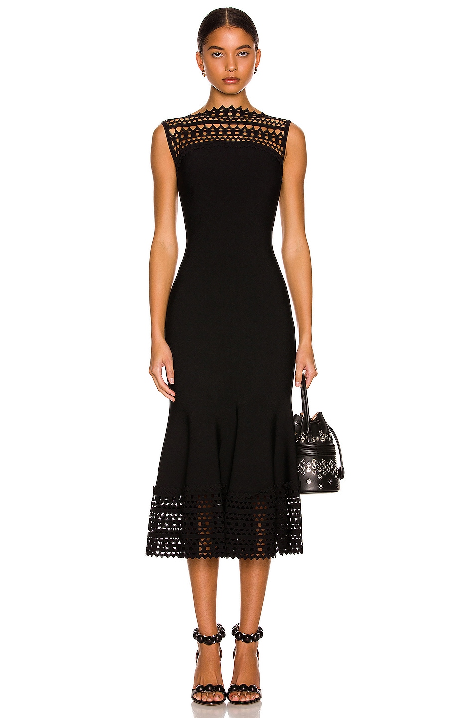 Image 1 of ALAÏA Edition 2016 Midi Length Dress in Noir