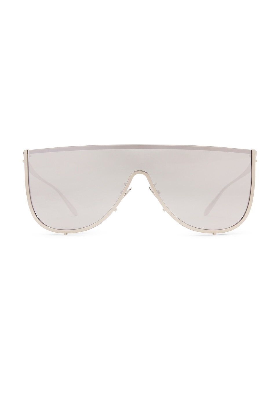 ALAÏA Shield Sunglasses in Metallic Silver