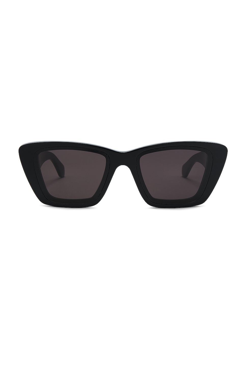 ALAÏA Lettering Logo Rectangular Sunglasses in Black