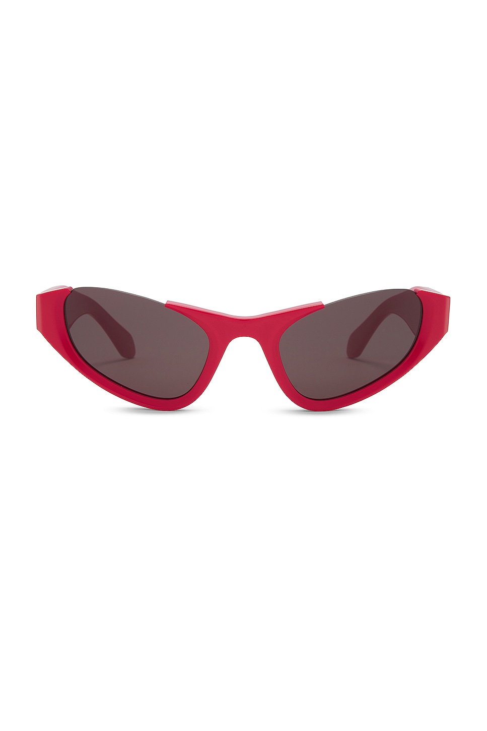 ALAÏA Lettering Logo Cat Eye Sunglasses in Red