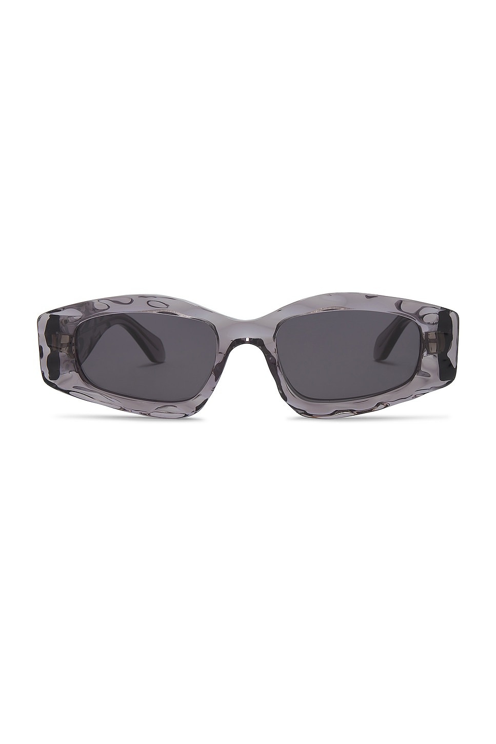 ALAÏA Lettering Logo Geometrical Sunglasses in Grey