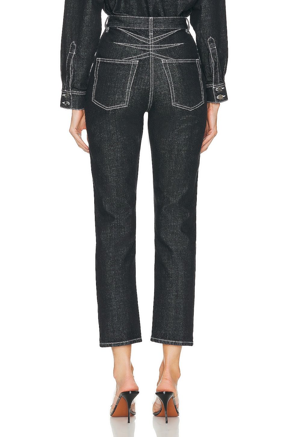 Alicia Reg Straight Denim Washed Black