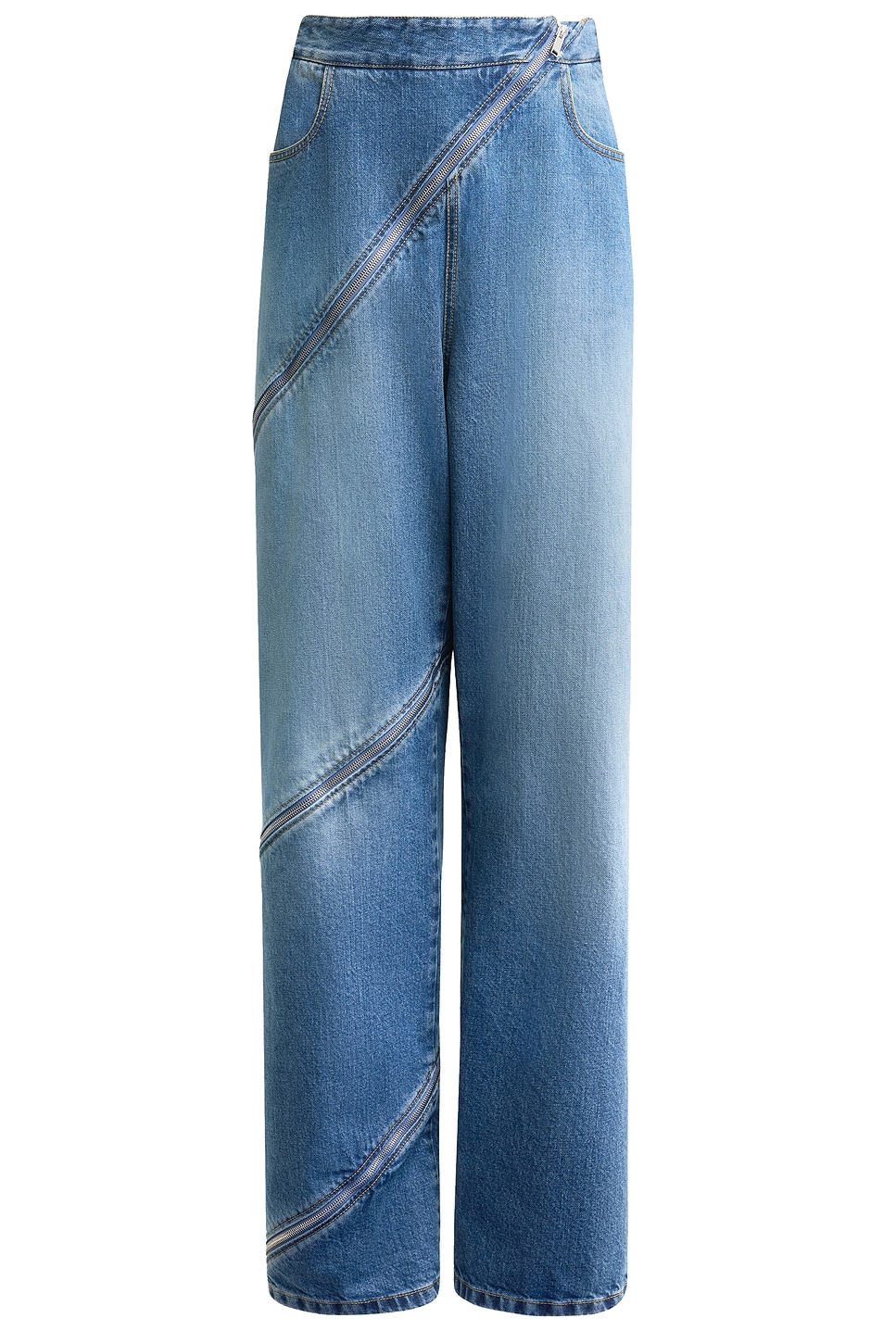 Image 1 of ALAÏA Spiral Wide Leg in Blue Vintage