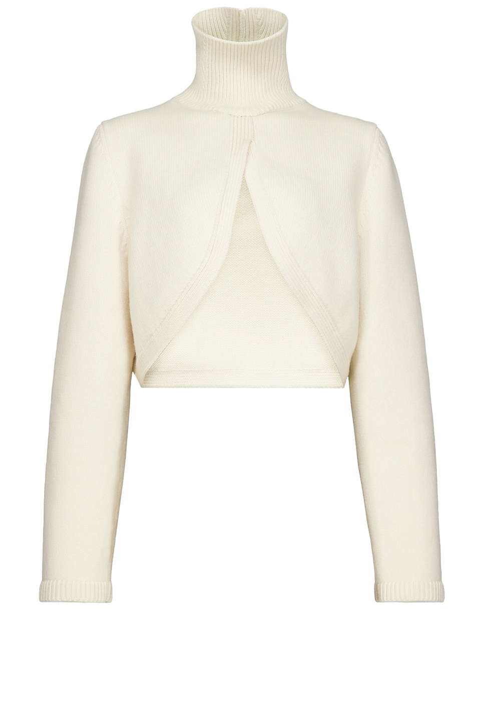 Image 1 of ALAÏA Cut-Out Sweater in Blanc Naturel