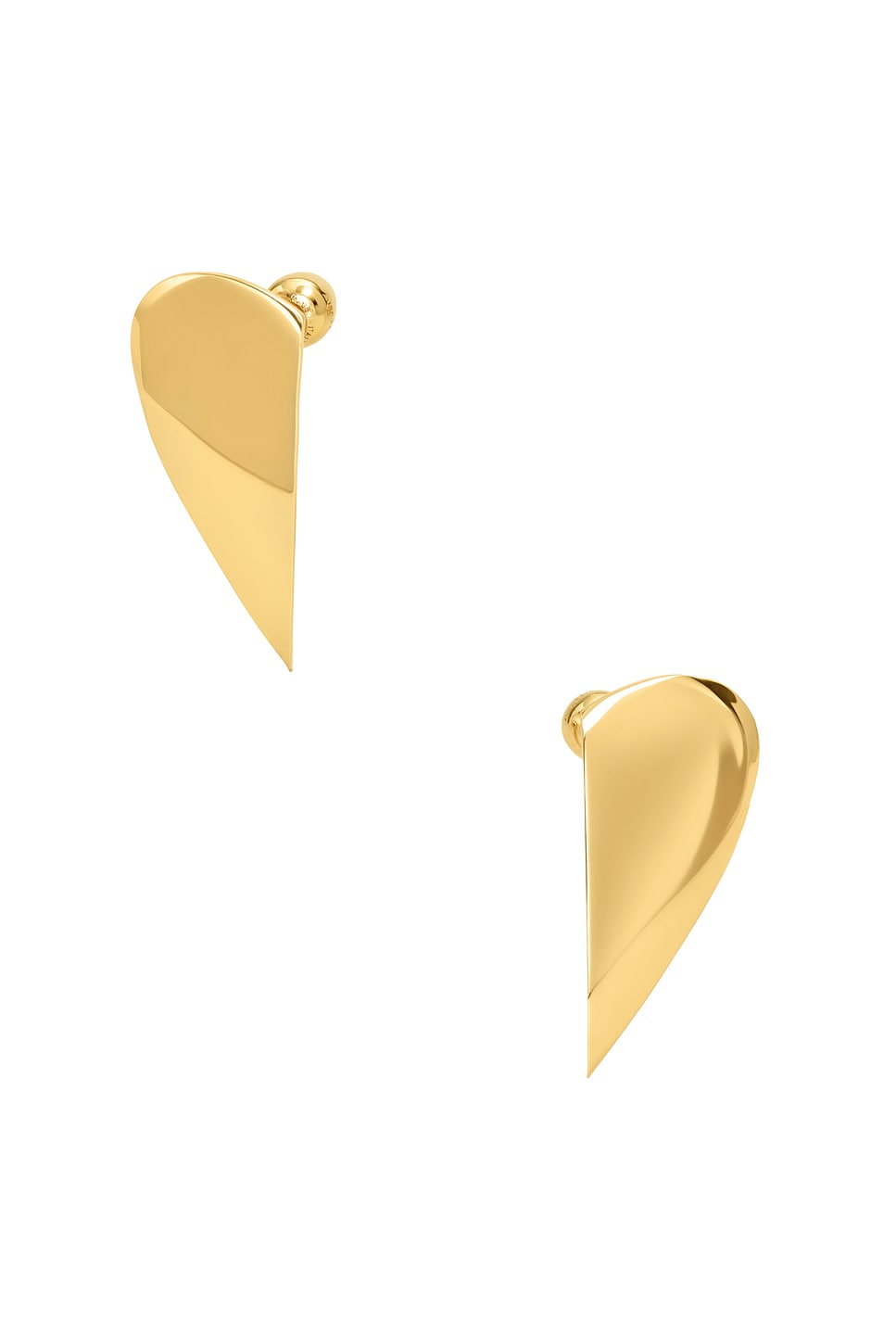 ALAÏA Demi Coeur Earrings in Metallic Gold