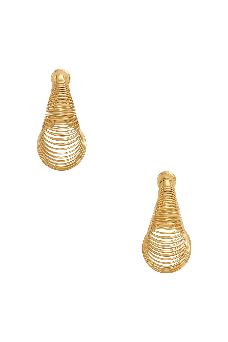 ALAÏA Spiral Hoop Earrings in Metallic Gold