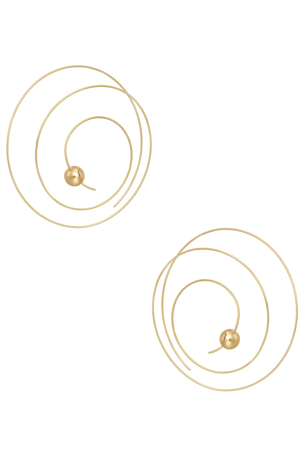 Thin Spiral Earrings