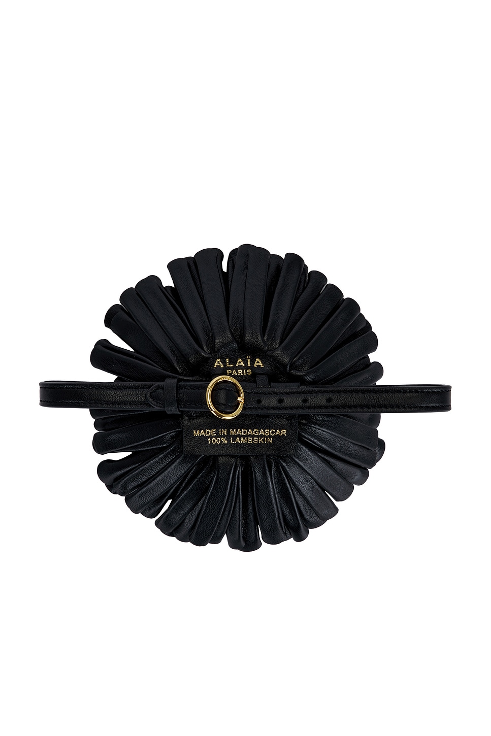 Alaïa Flower-detailed Leather Choker In Black