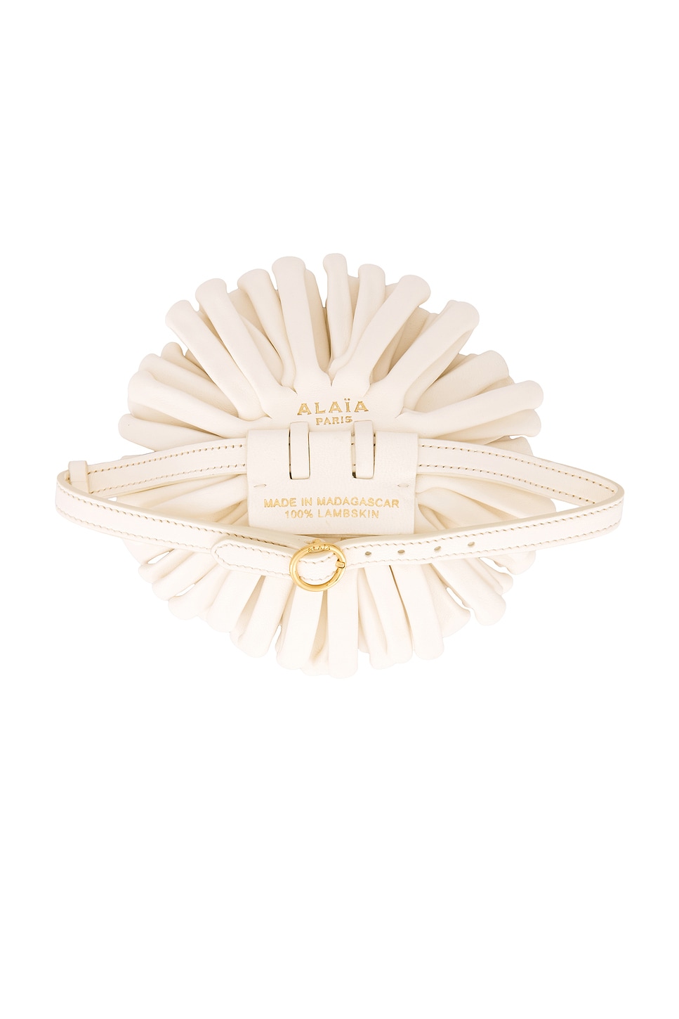 Alaïa Leather Flower Necklace In Neutral