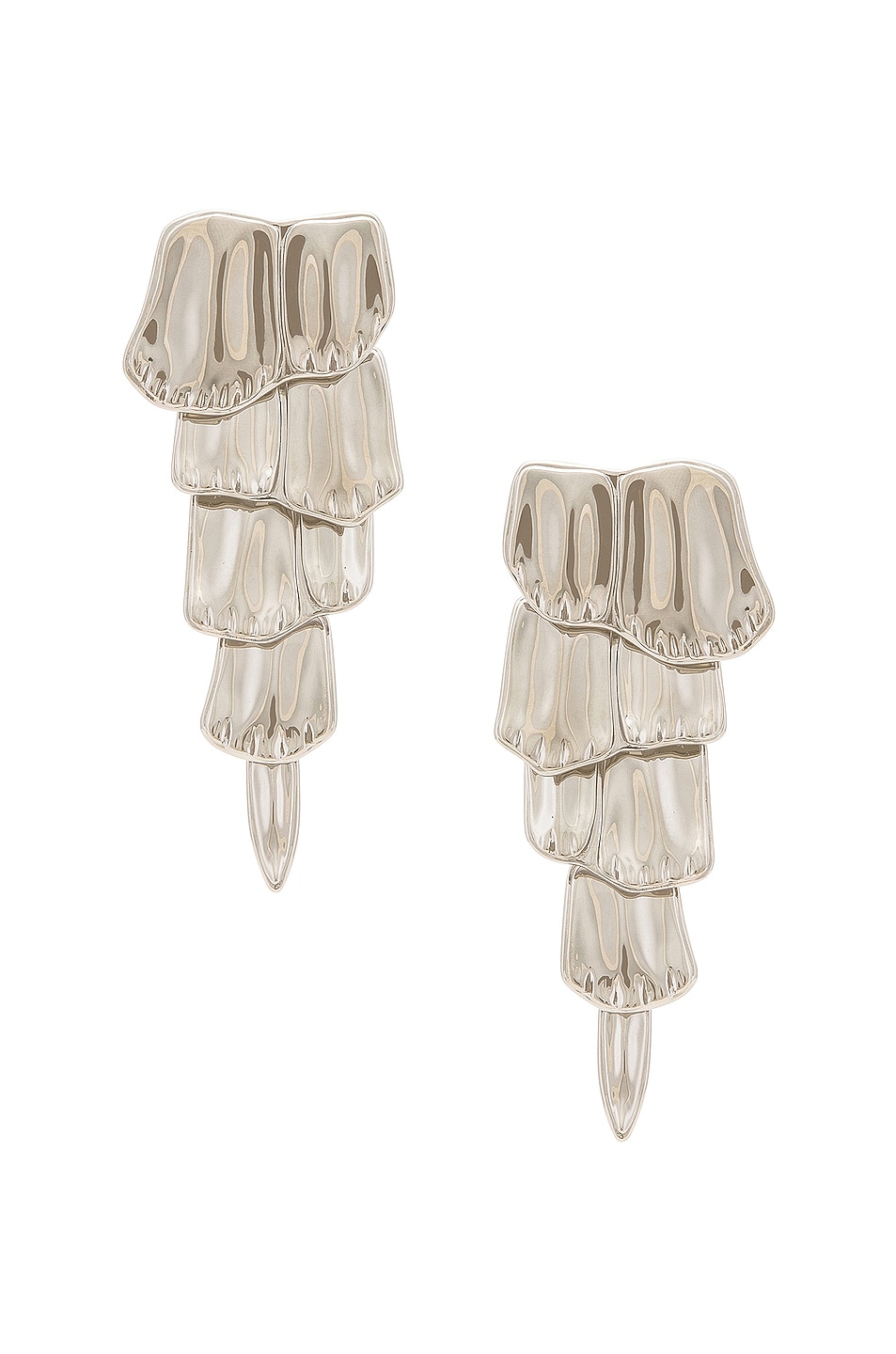 Image 1 of ALAÏA Croco Earrings in Argent