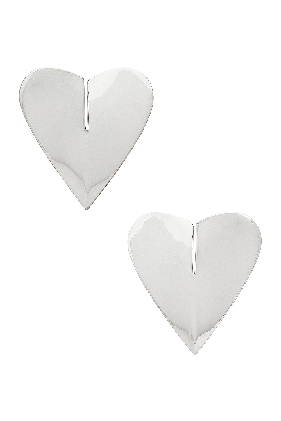 Image 1 of ALAÏA Torn Heart Earrings in Silver