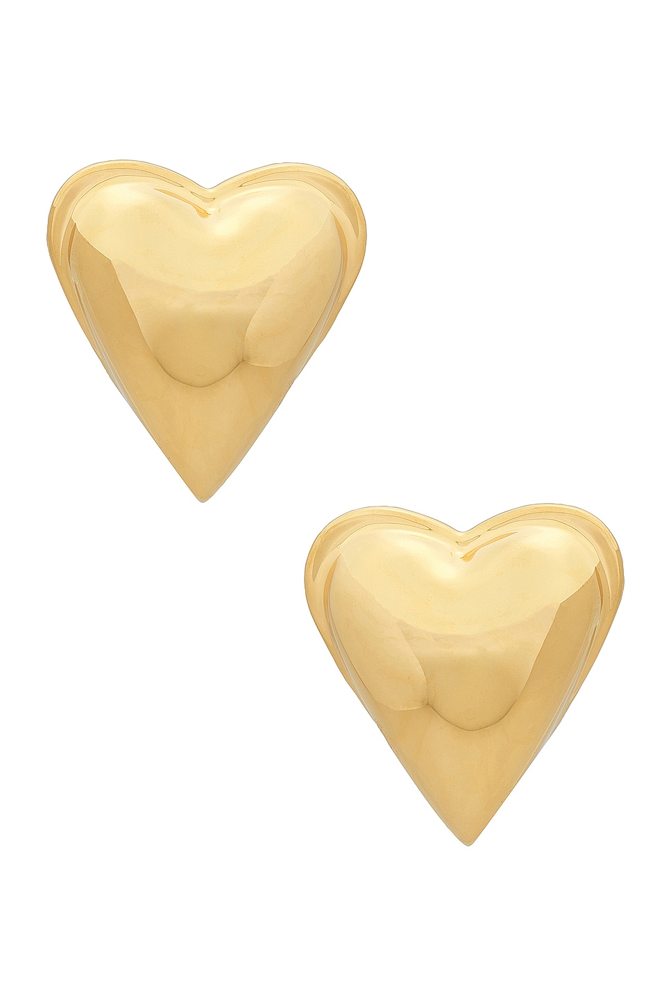 Image 1 of ALAÏA Bombe Heart Earrings in Gold