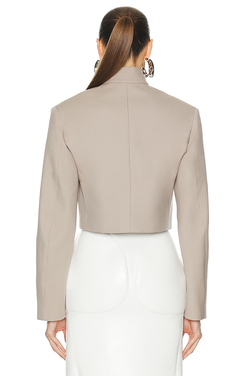 ALAÏA Short Jacket in Sable | FWRD