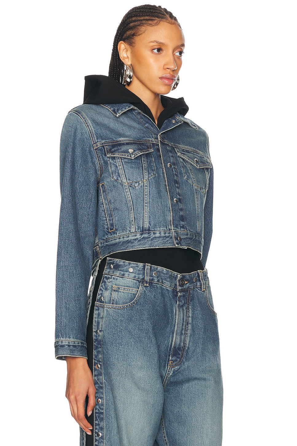 Alaïa - Hooded Denim Jacket | Plush