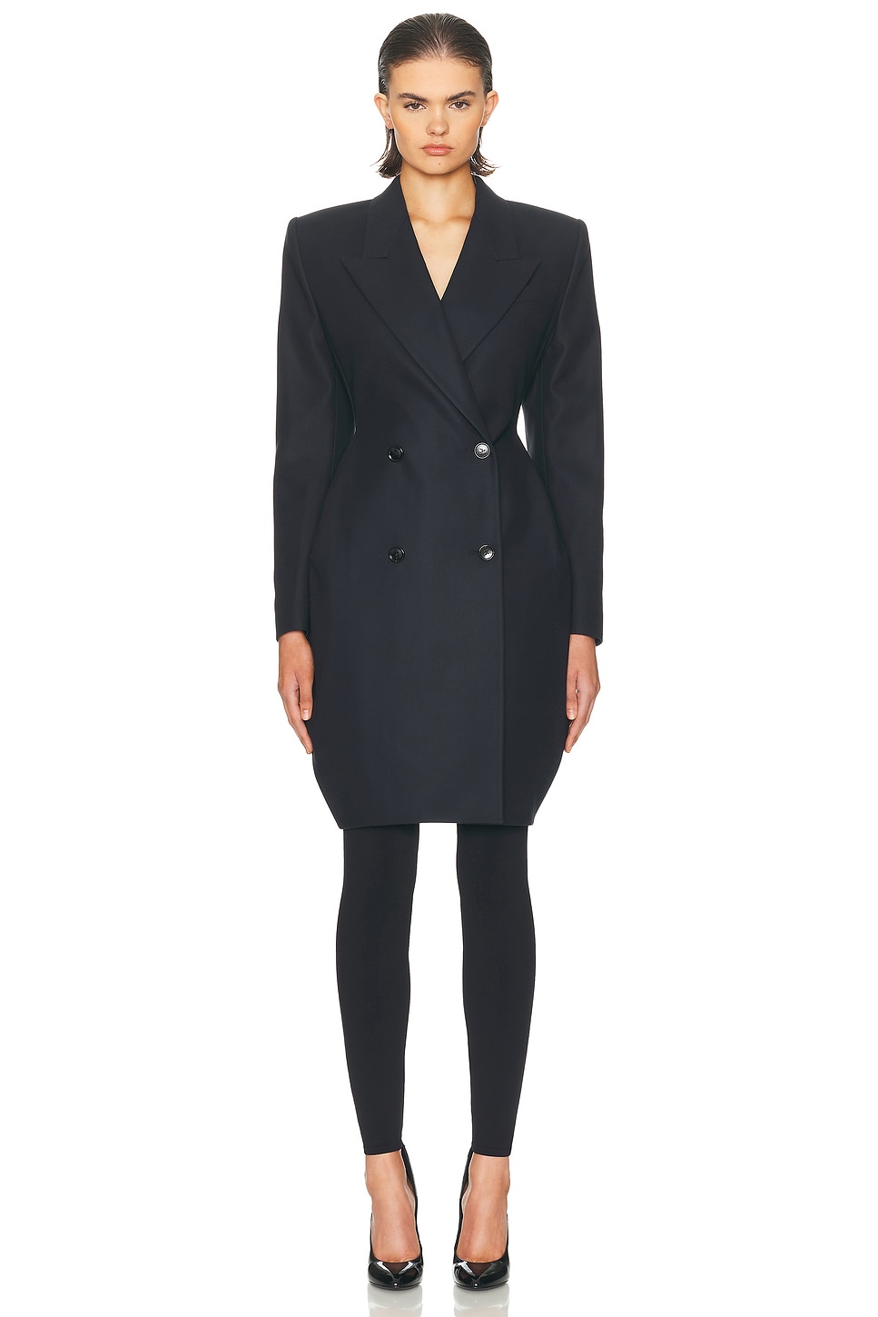 Alaïa Tailored Coat Clothing In Blue