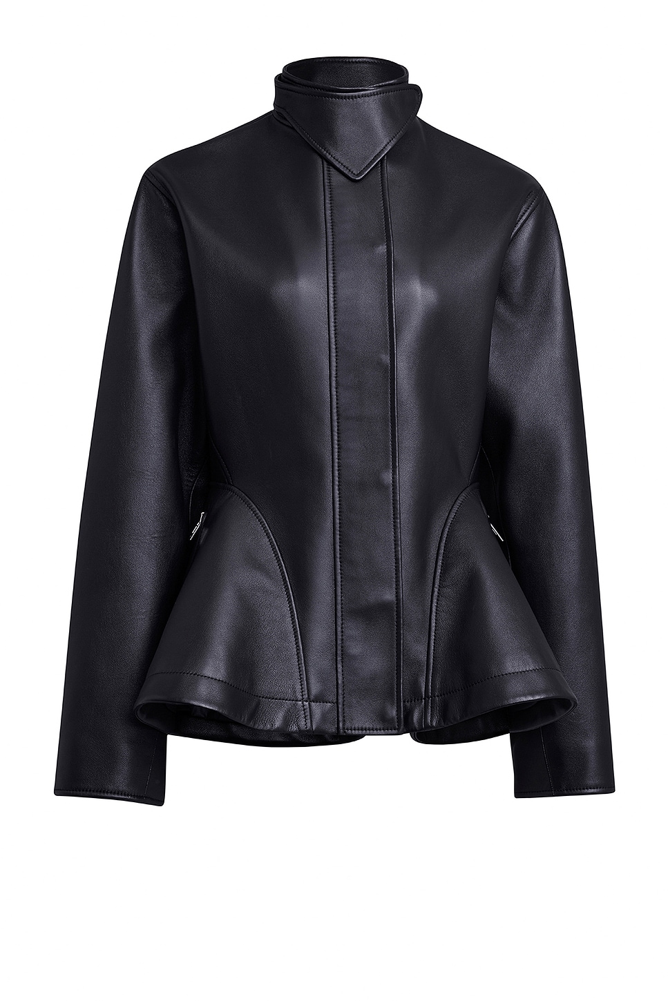 Image 1 of ALAÏA Peplum Jacket in Noir Alaia