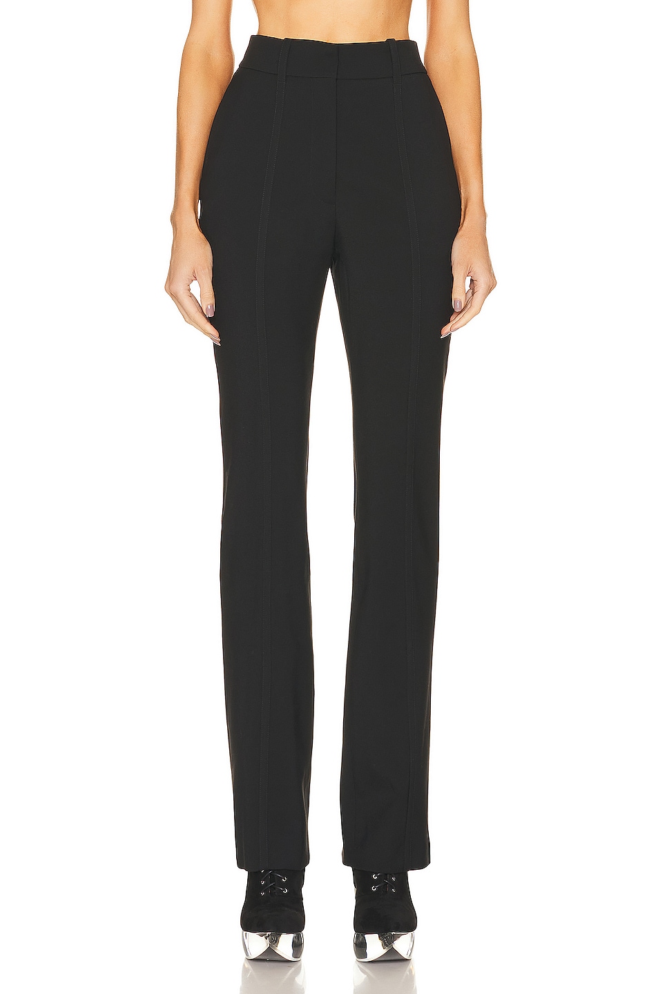 Image 1 of ALAÏA Fitted Pant in Noir