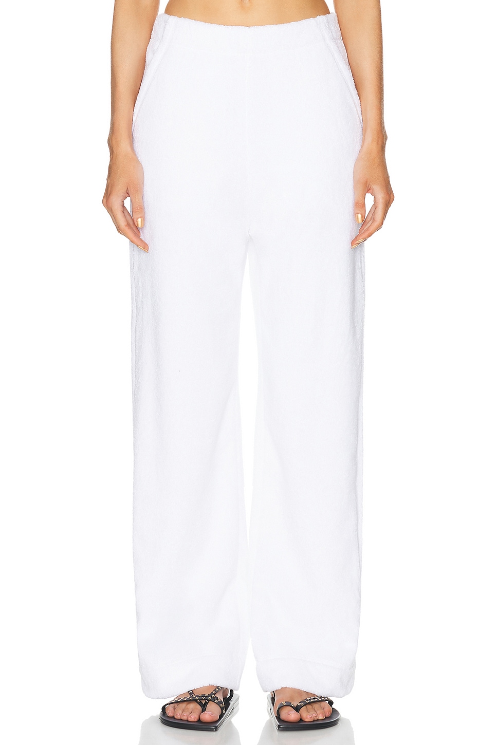 Image 1 of ALAÏA Loose Fit Trouser in Blanc