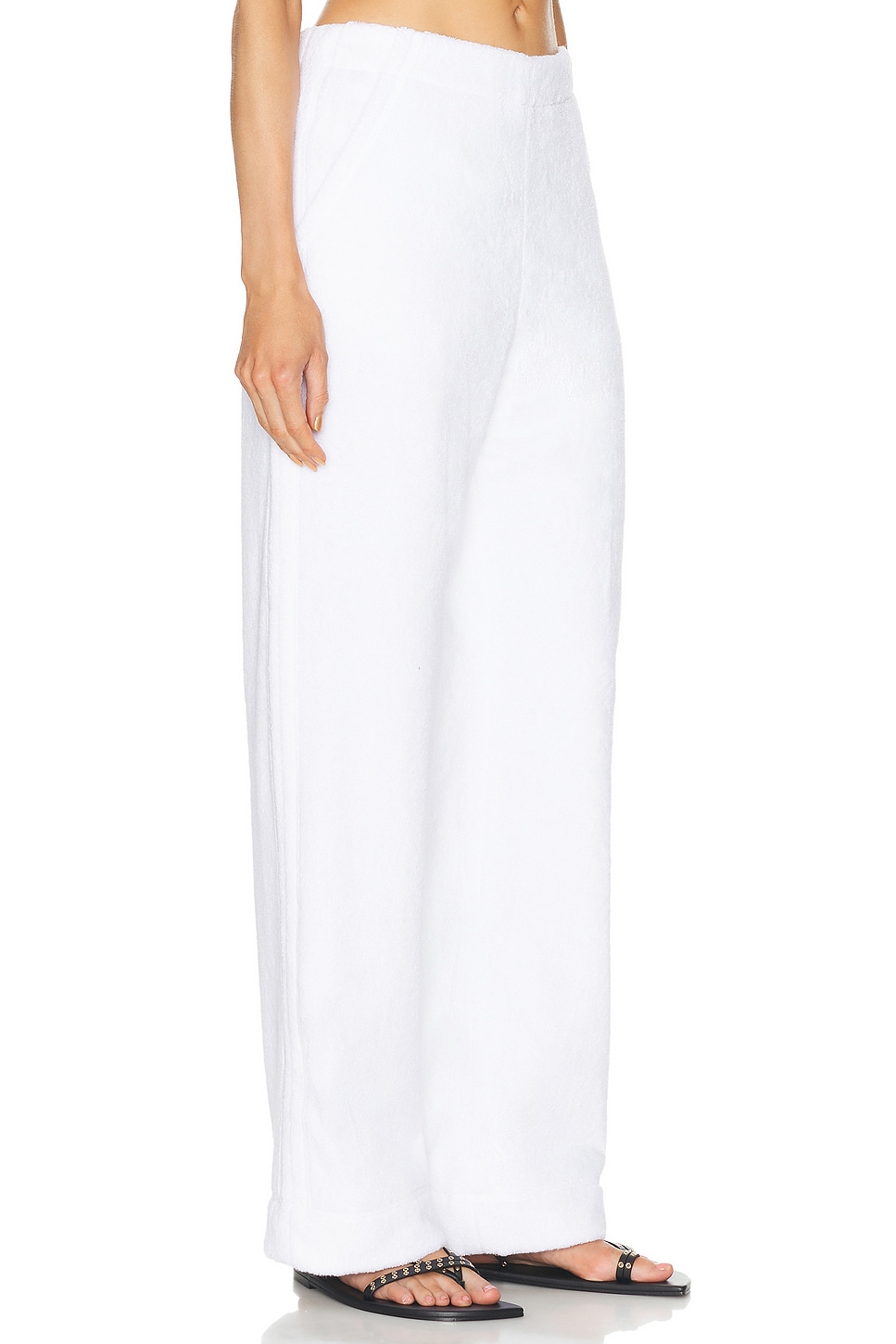 Alaïa White Loose Trousers In Blanc