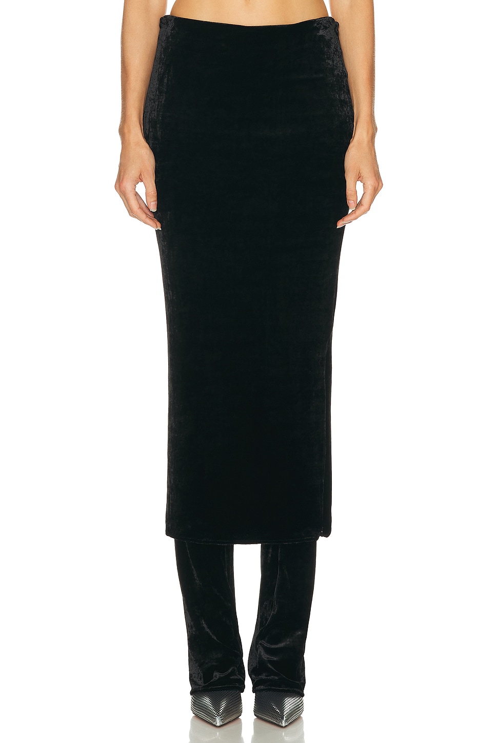 Image 1 of ALAÏA Skirt Pant in Noir