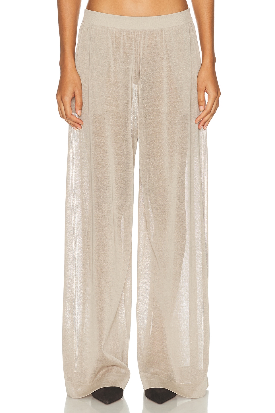 Image 1 of ALAÏA ALAΪA Fluid Pant in Beige Clair