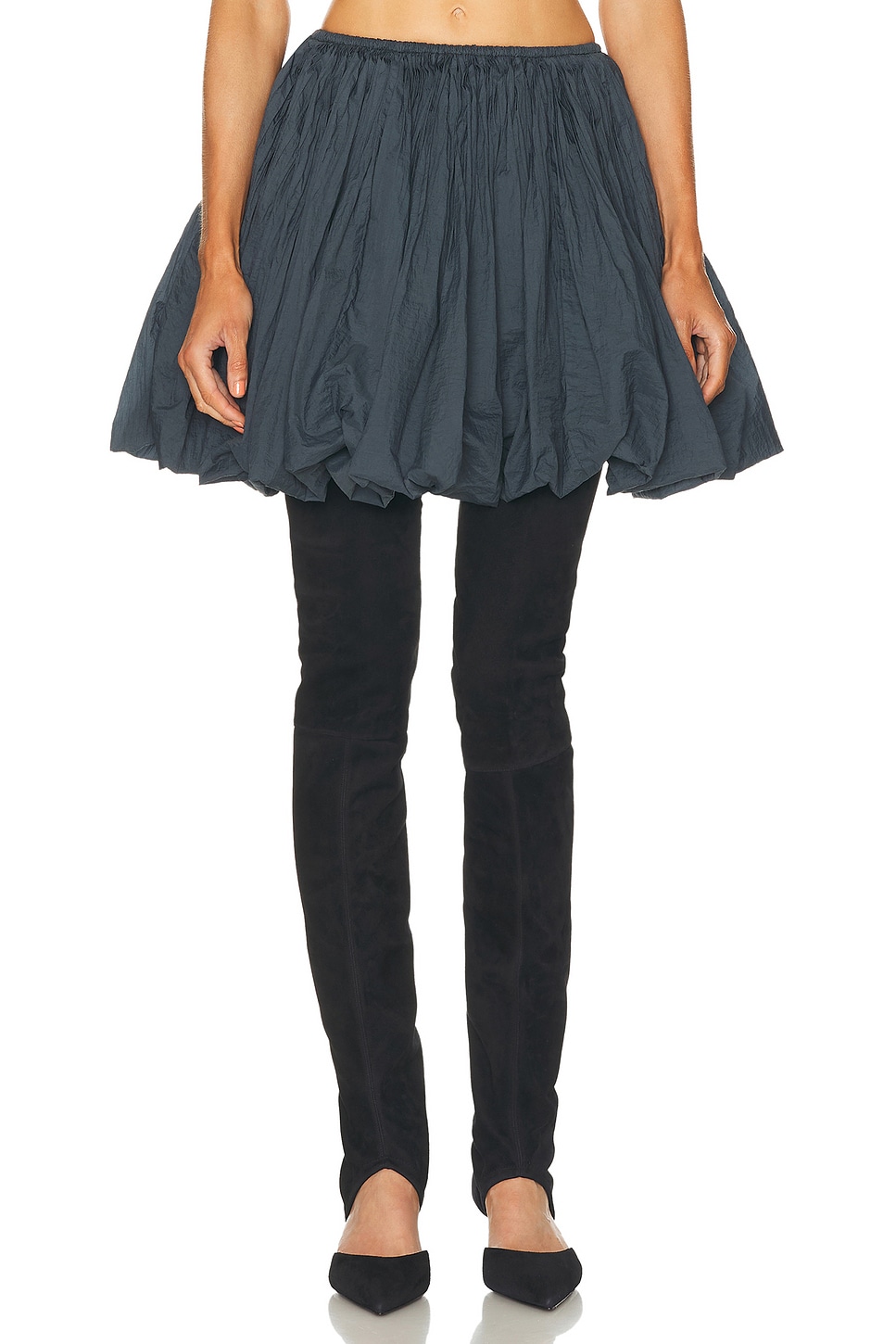 Image 1 of ALAÏA ALAΪA Bubble Skirt in Lichen