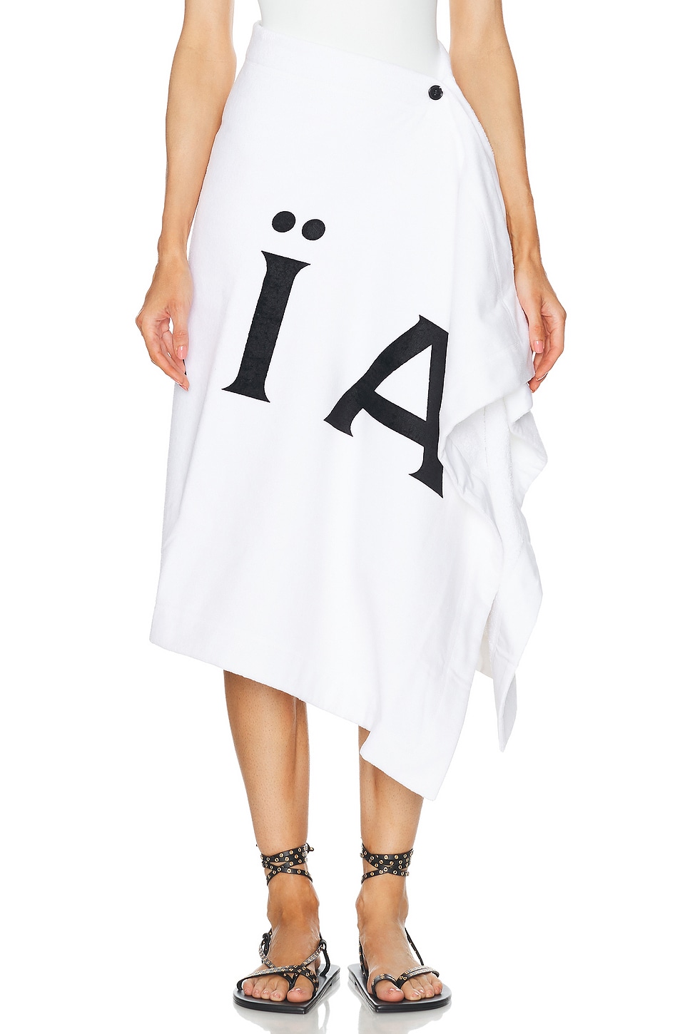 Image 1 of ALAÏA Long Swim Sarong in Blanc