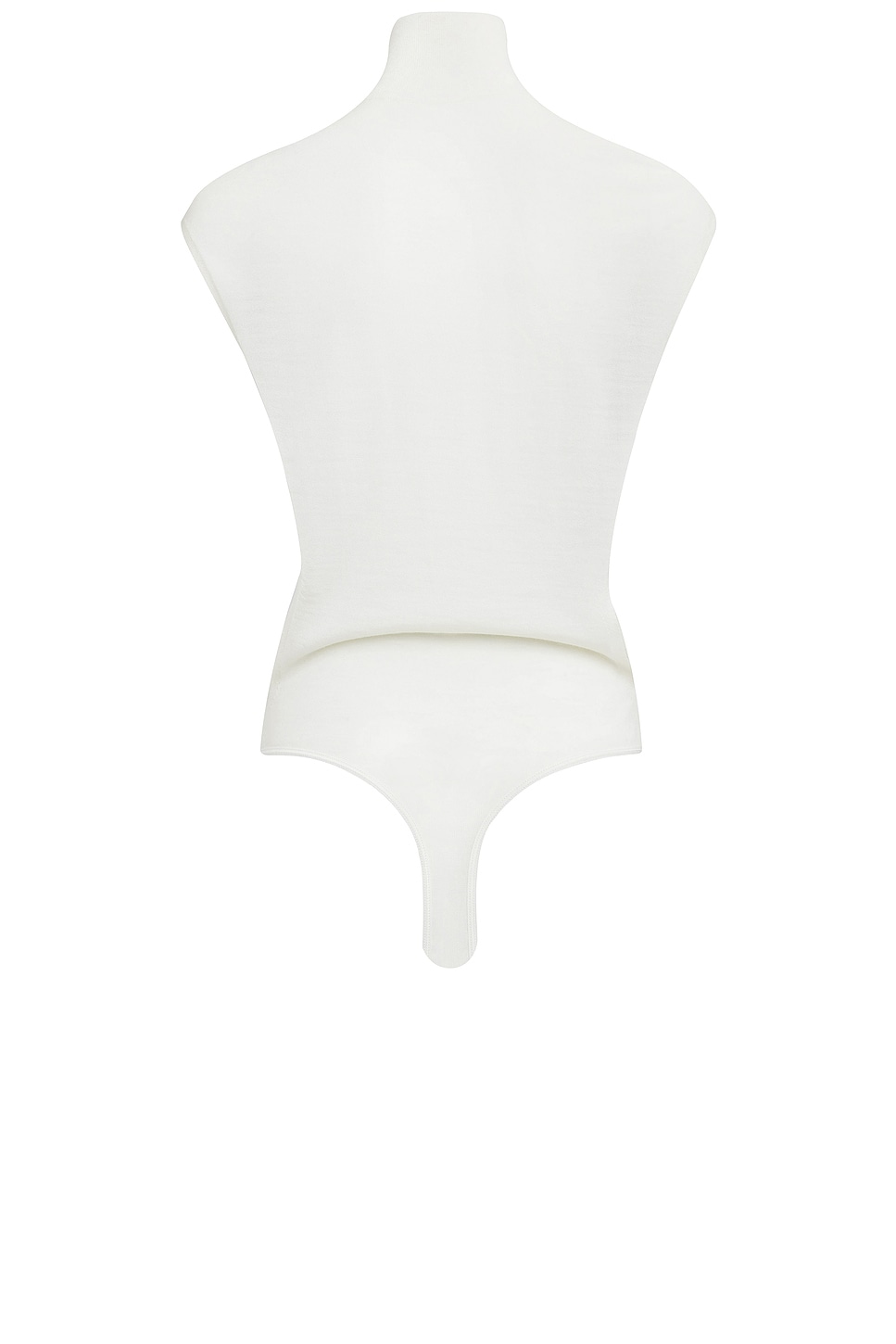 Shop Alaïa Sleeveless Bodysuit In Blanc Naturel