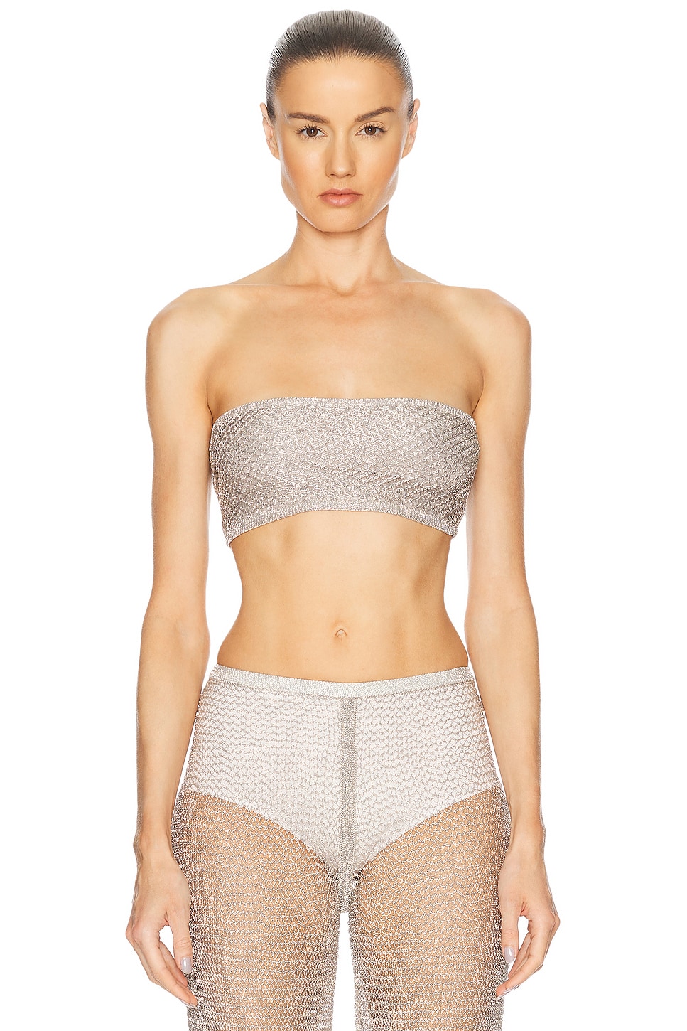 Alaïa Tube Mesh Bra Top