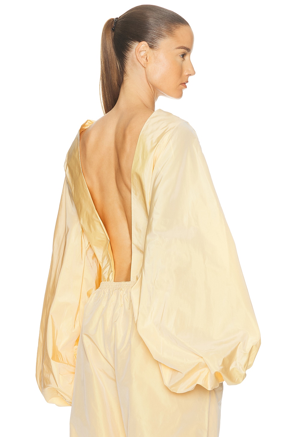 Image 1 of ALAÏA Balloon Top in Jaune Clair